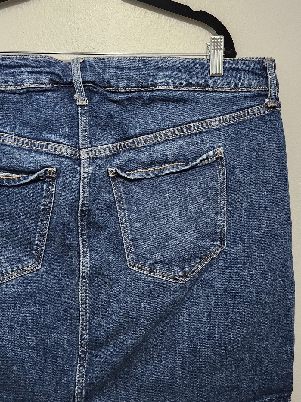 Old Navy Dark Blue Denim Mini Skirt Size 20 - Picture 7 of 9